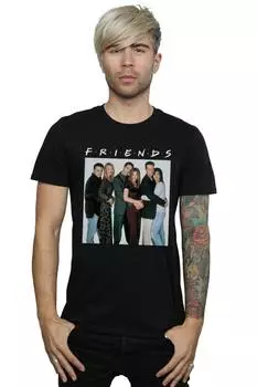 Футболка с групповым фото «Объятия» Friends, черный