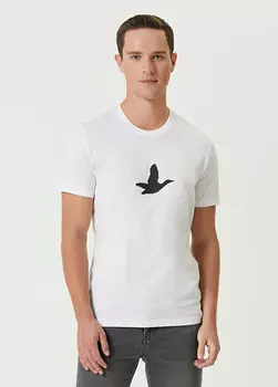 Футболка с гусиным принтом Beymen Club, белый