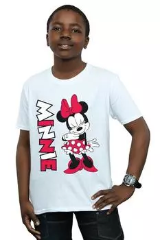 Футболка с хихикающей Минни Маус Disney, белый