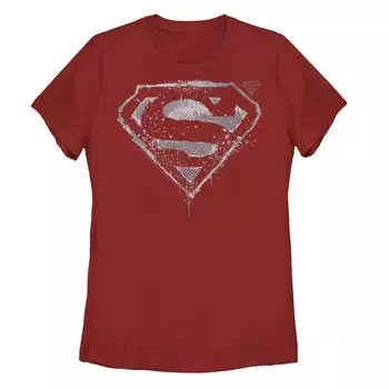 Футболка с хромированным логотипом и брызгами краски для юниоров DC Fandome Superman Licensed Character