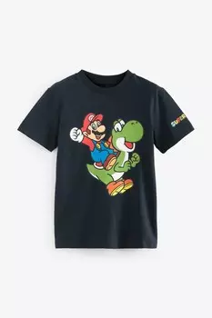Футболка с игрой Mario, 100% хлопок (3 16 лет) Next, синий