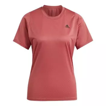 Футболка с иконкой бега и тремя полосками Adidas, красный