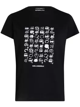 Футболка с иконкой Karl Lagerfeld, черный