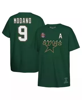 Футболка с именем и номером Big Boys Mike Modano Kelly Green Dallas Stars Mitchell & Ness, зеленый