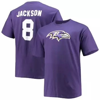 Футболка с именем и номером Fanatics Branded Baltimore Ravens, фиолетовый