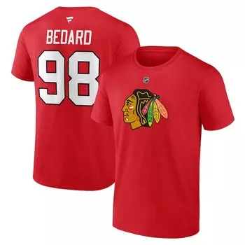 Футболка с именем и номером Fanatics Branded Chicago Blackhawks, красный