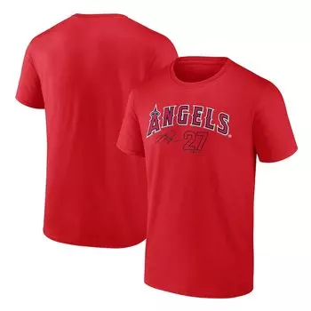 Футболка с именем и номером Fanatics Branded Los Angeles Angels, красный