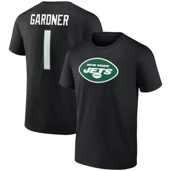 Футболка с именем и номером Fanatics Branded New York Jets, черный