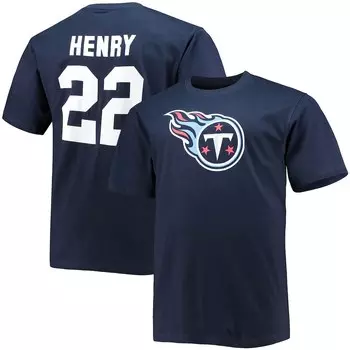 Футболка с именем и номером Fanatics Branded Tennessee Titans, нави