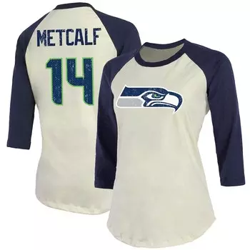 Футболка с именем и номером Majestic Threads Seattle Seahawks, кремовый
