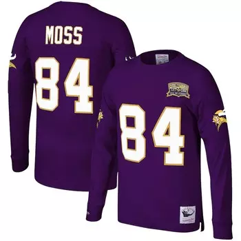 Футболка с именем и номером Mitchell & Ness Minnesota Vikings, фиолетовый