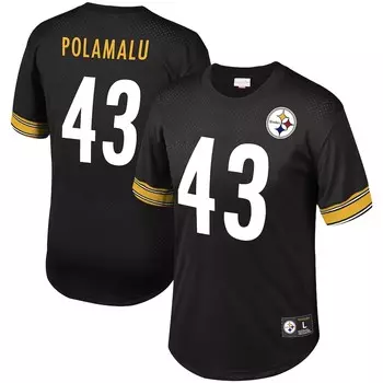Футболка с именем и номером Mitchell & Ness Pittsburgh Steelers, черный
