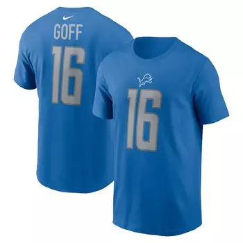 Футболка с именем и номером Nike Detroit Lions, синий