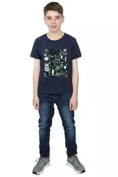 Футболка с инфографическим плакатом Elf, темно-синий