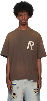 Футболка с инициалом «Asking Tape» коричневого цвета Represent