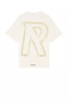 Футболка с инициалом из липкой ленты Represent, белый