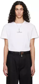 Футболка с искаженным логотипом Maison Margiela, белый