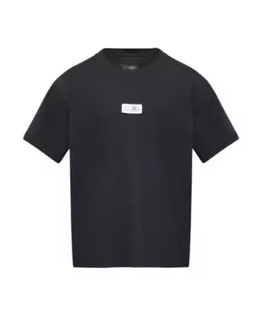 Футболка S из хлопкового джерси с логотипом Mm6 Maison Margiela, черный