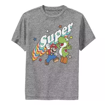 Футболка с изображением 3D звезды Nintendo Super Mario Yoshi Mario Rainbow для мальчиков 8–20 лет Licensed Character