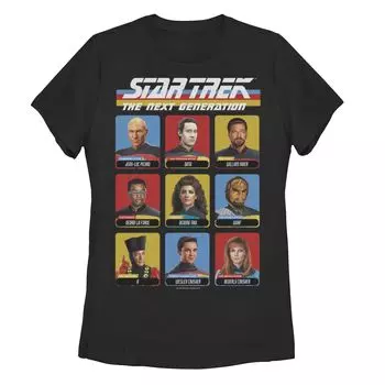 Футболка с изображением актеров Star Trek Next Generation 9 для юниоров Licensed Character