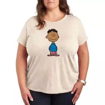 Футболка с изображением американского флага от Peanuts Franklin Licensed Character, бежевый