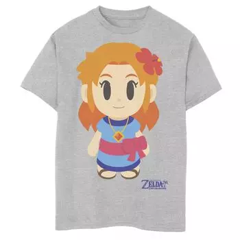 Футболка с изображением аватара Nintendo Legend Of Zelda Links Awakening Marin для мальчиков 8–20 лет в стиле портрета Licensed Character