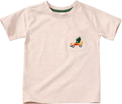 Футболка с изображением автомобиля бежевого цвета размер. 116 1ч ALANA