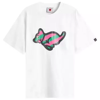 Футболка с изображением бегущего щенка Icecream, белый