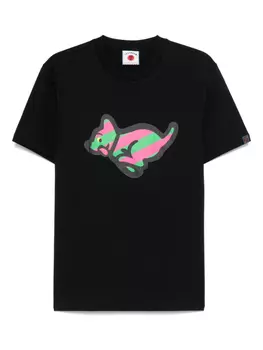 Футболка с изображением бегущего щенка ICECREAM, черный