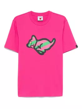 Футболка с изображением бегущего щенка ICECREAM, розовый