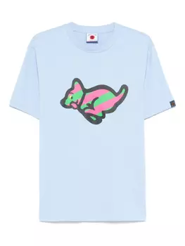 Футболка с изображением бегущего щенка ICECREAM, синий