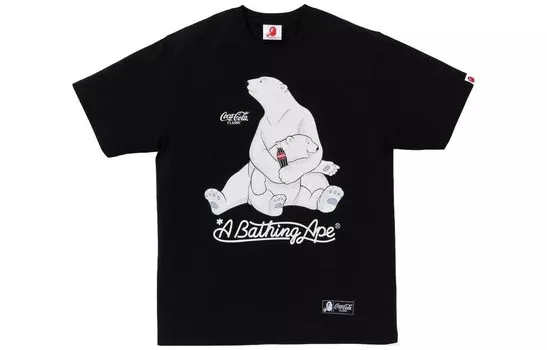 Футболка с изображением белого медведя BAPE X Coca-Cola A Bathing Ape, белый