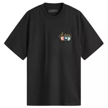 Футболка с изображением бильярдного кия Amiri, черный