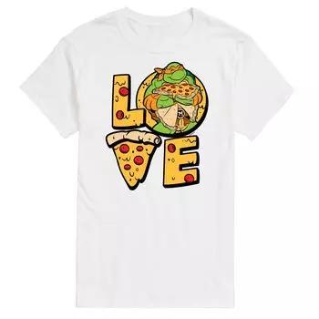 Футболка с изображением больших и высоких черепашек-ниндзя Love, White Licensed Character, белый