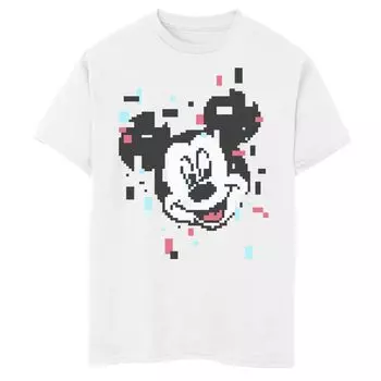 Футболка с изображением большого лица Disney's Mickey Mouse для мальчиков 8–20 пикселей Disney