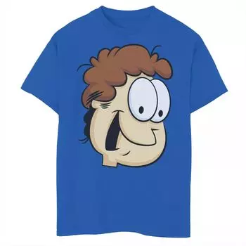 Футболка с изображением большого лица Garfield Jon для мальчиков 8–20 лет Licensed Character
