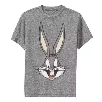 Футболка с изображением большого лица и портрета Looney Tunes Bugs Bunny для мальчиков 8–20 лет Licensed Character