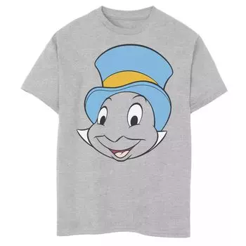 Футболка с изображением большого лица Jiminy Cricket для мальчиков 8–20 Disney's Pinocchio Disney