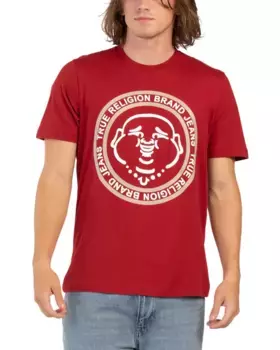 Футболка с изображением Будды True Religion, красный