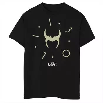 Футболка с изображением часов Marvel Loki Crown для мальчиков 8–20 лет Licensed Character