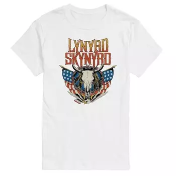 Футболка с изображением черепа Big & Tall Lynyrd Skynyrd Licensed Character, белый