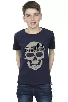 Футболка с изображением черепа The Goonies, темно-синий