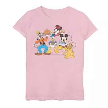 Футболка с изображением дивана «День Благодарения» для девочек 7–16 лет «Дисней Микки и друзья» Disney