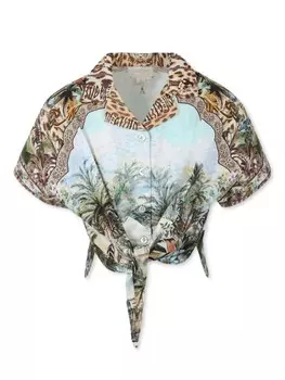 Футболка с изображением долины Camilla Kids, нейтральный цвет