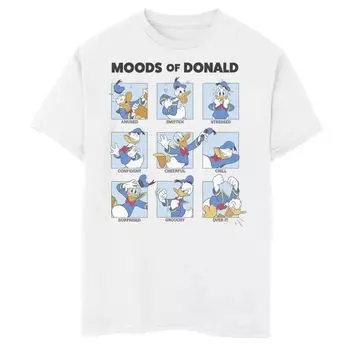 Футболка с изображением Дональда Дака Moods для мальчиков 8–20 лет «Микки Маус и друзья» Disney's Disney, белый