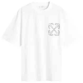 Футболка с изображением дракона-скейтера Off-White, белый