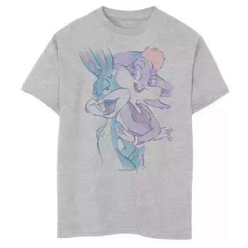 Футболка с изображением двойного портрета Looney Tunes & Lola для мальчиков 8–20 лет Licensed Character