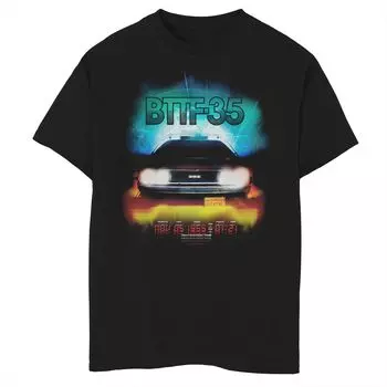 Футболка с изображением фар DeLorean 35th BTTF-35 для мальчиков 8–20 лет «Назад в будущее» Licensed Character