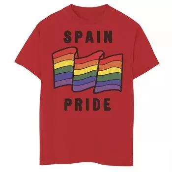 Футболка с изображением флага Gonzales Spain Pride для мальчиков Licensed Character