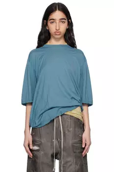 Футболка с изображением голливудского моржа синего цвета Rick Owens DRKSHDW